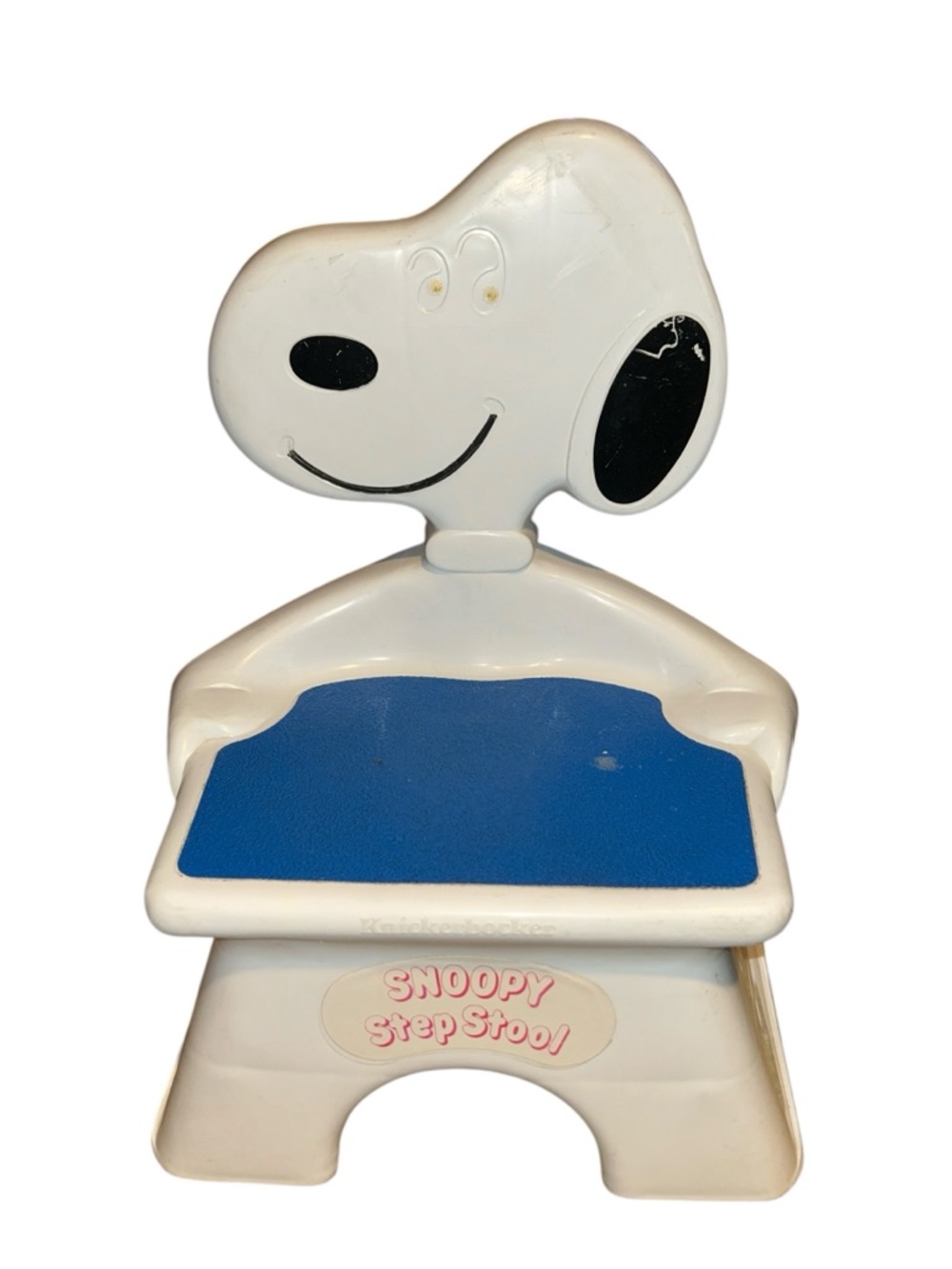 Vintage SNOOPY Peanuts 1980's Knickerbocker Step Stool Chair Plastic RARE HTF